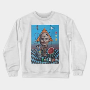 Your Memories Are Lies XXX: Justice | Labyrinth through Writer's Block | Acid Trip Surreal Pop Art Painting Crewneck Sweatshirt